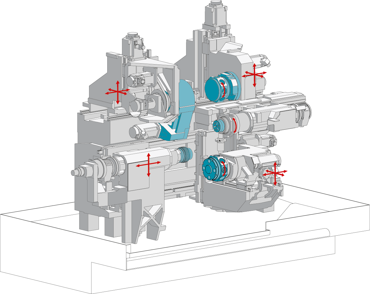 Technical drawing of the complex TRAUB TNK40-10 Technical drawing of the complex TRAUB TNK40-10