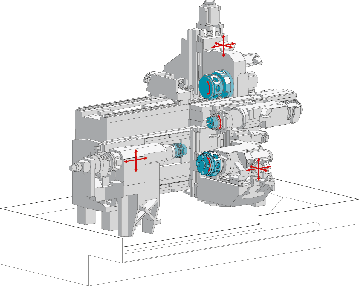 Technical drawing of the complex TRAUB TNK40-8 Technical drawing of the complex TRAUB TNK40-8